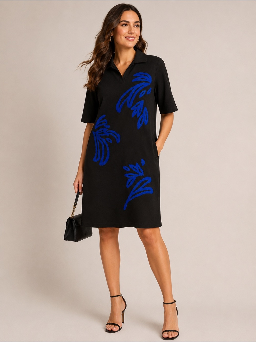 Ming Wang Black Shift Dress – Size M 💙